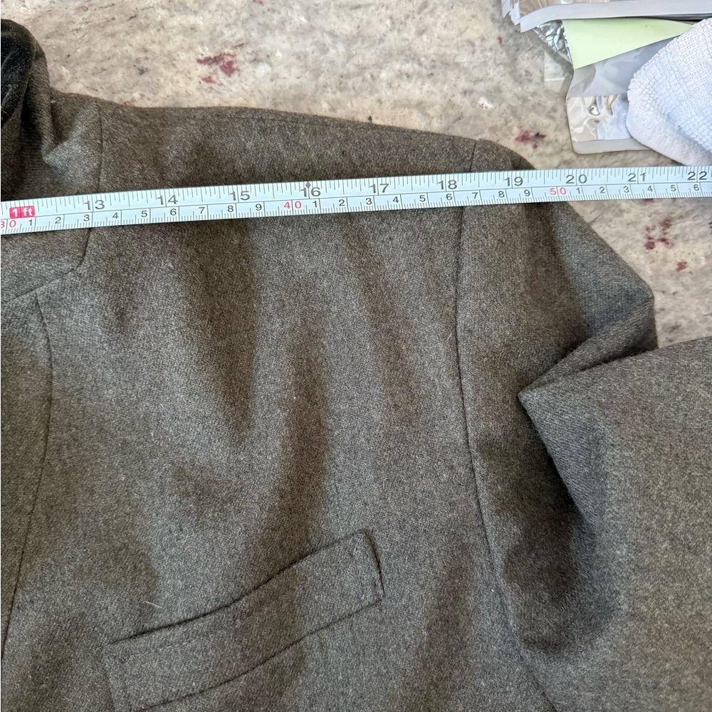 Pendleton Olive Green Wool Blazer with Velvet Collar - Picture 10 of 10